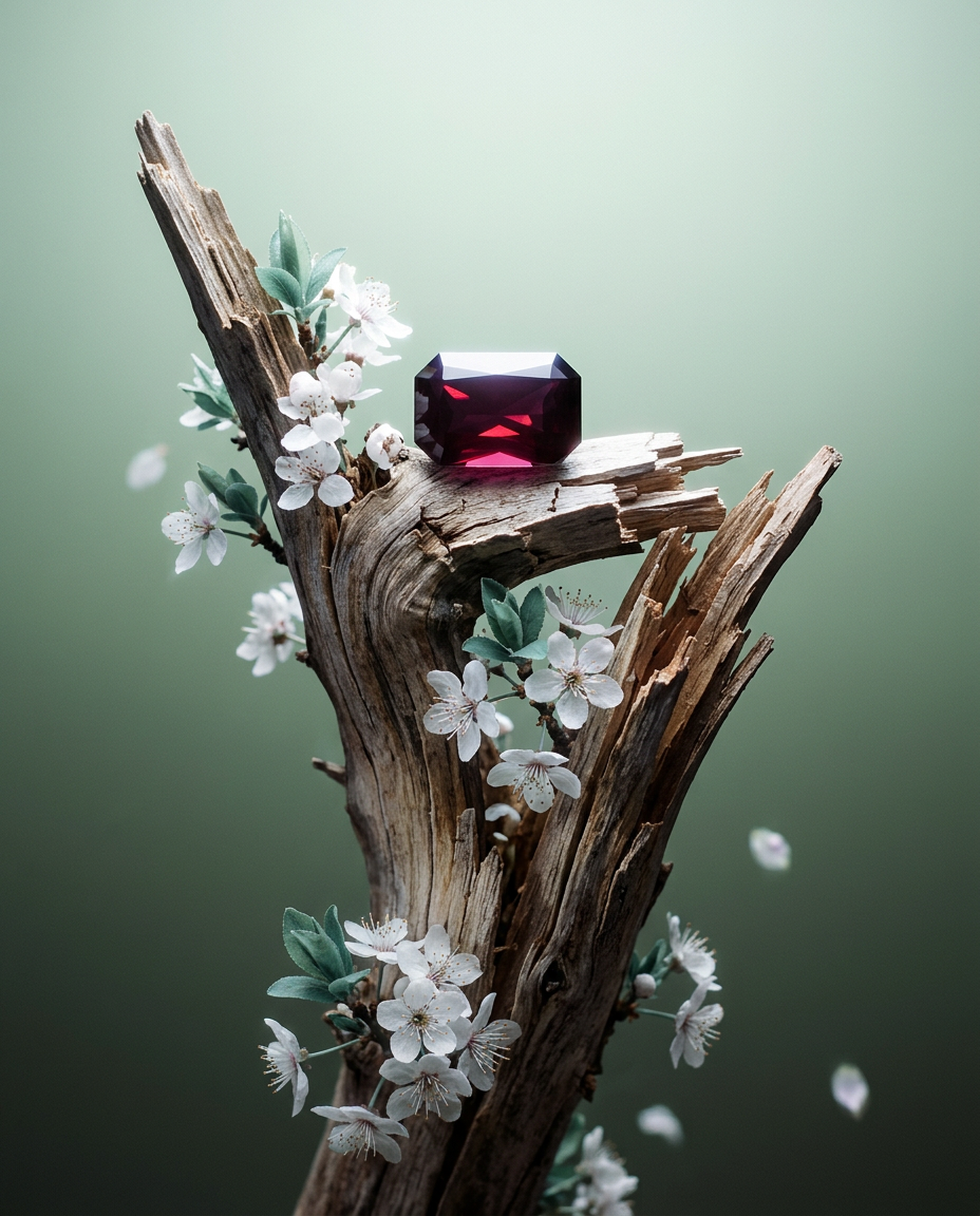 SkyJems 2.07ct Purplish Red Spinel, Octagonal Emerald Cut, GIA Certified Unheated Natural Gemstone