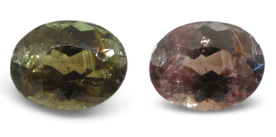 0.65ct Oval Greenish Yellow changing to Purple Alexandrite from Sri Lanka, Unheated