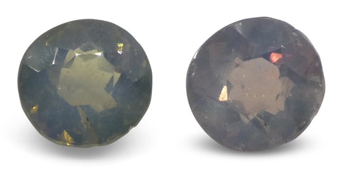 0.56ct Oval Greenish Yellow to Greyish Purple Alexandrite from Sri Lanka, Unheated