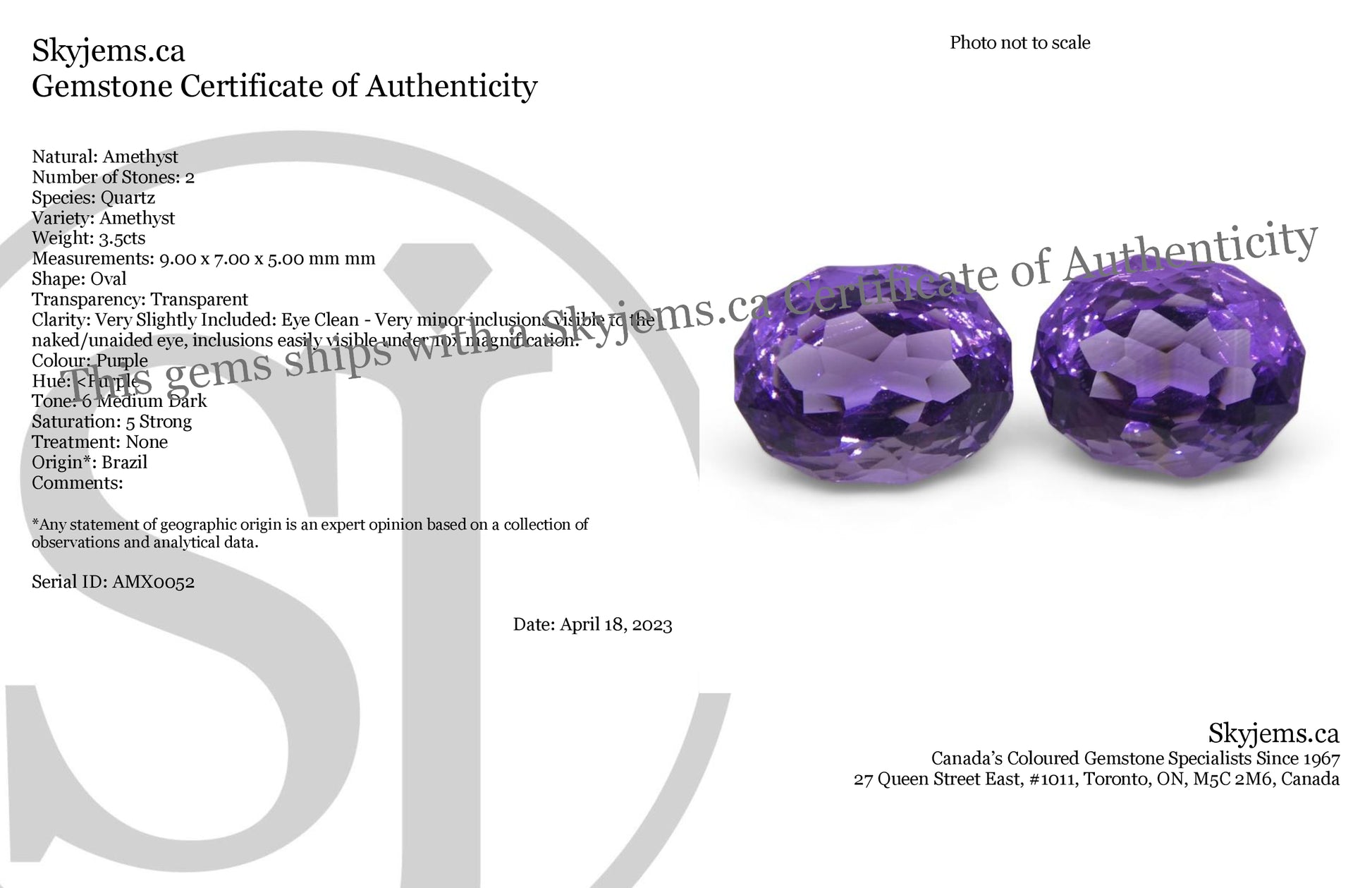 3.50ct Oval Amethyst 'Ruth' Fantasy/Fancy Cut Pair - Skyjems Wholesale Gemstones