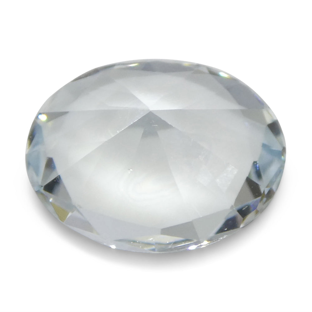 2-carat oval blue Brazilian aquamarine, unheated natural gemstone from SkyJems' premium loose stone collection
