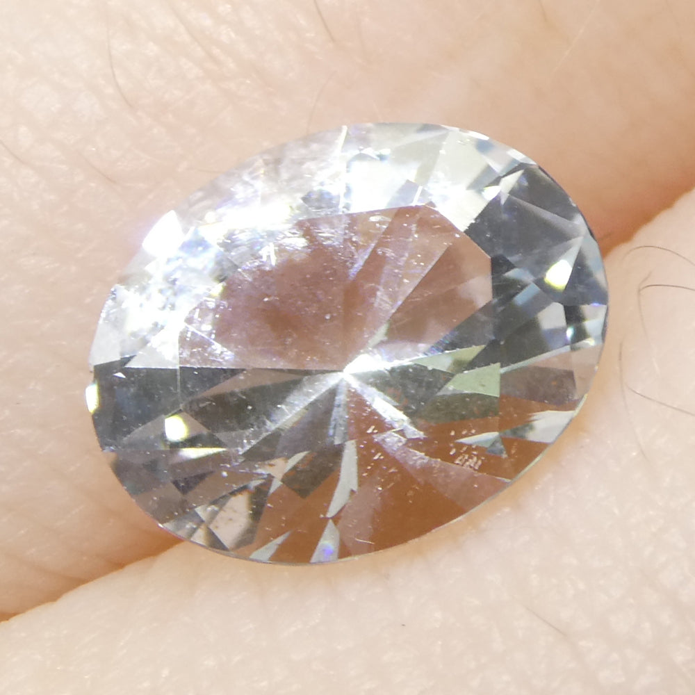 2 carat oval blue Brazilian aquamarine, unheated natural gemstone from SkyJems premium colored gem collection