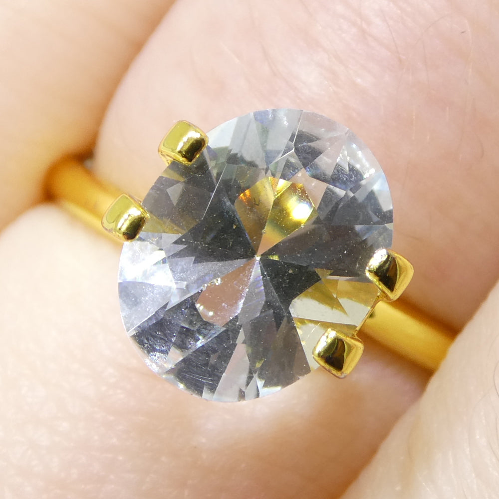 SkyJems 1.73ct Oval Blue Aquamarine from Brazil, unheated natural gemstone with brilliant cut and soft blue hue