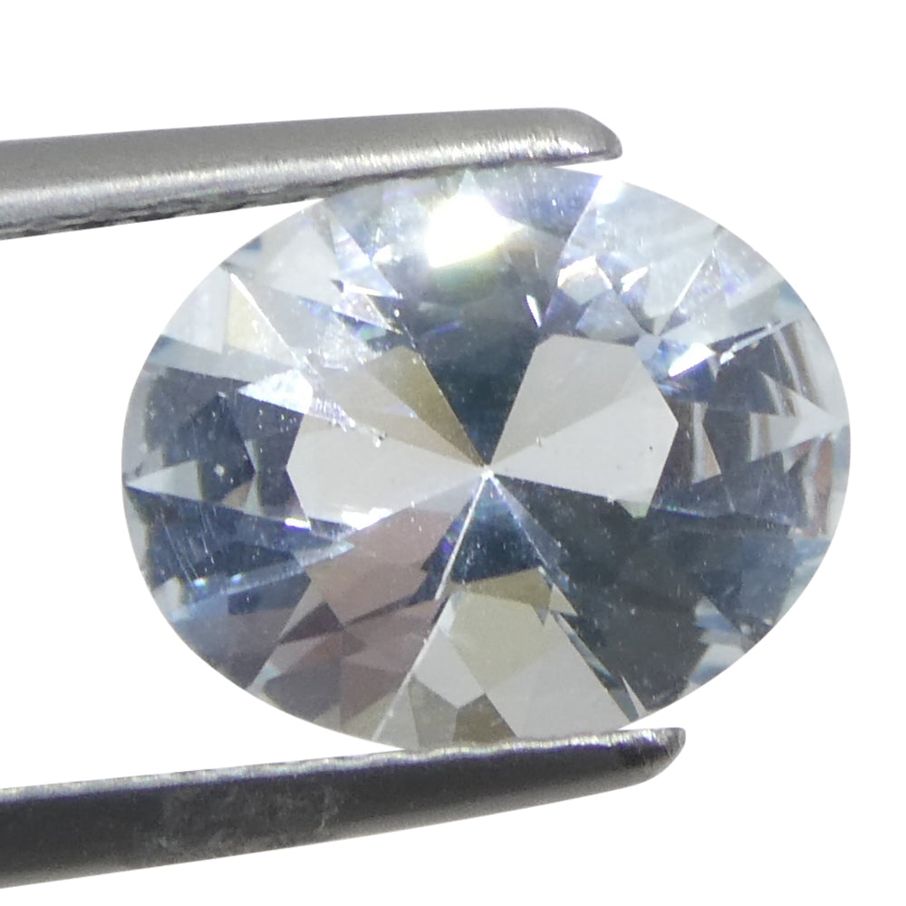 1.73ct Oval Blue Aquamarine from Brazil, unheated natural gemstone by SkyJems, premium Brazilian beryl with brilliant cut