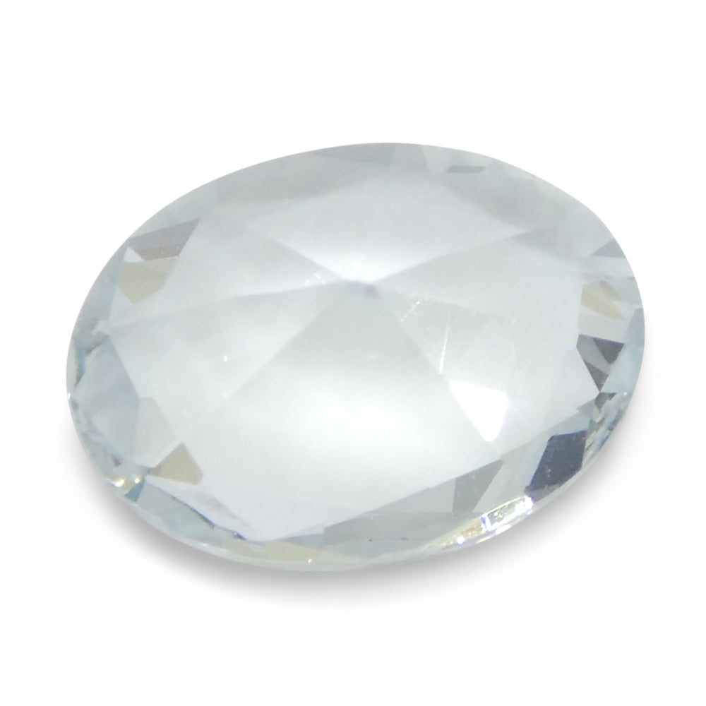 1.41ct Oval Blue Aquamarine from Brazil Unheated - Skyjems Wholesale Gemstones