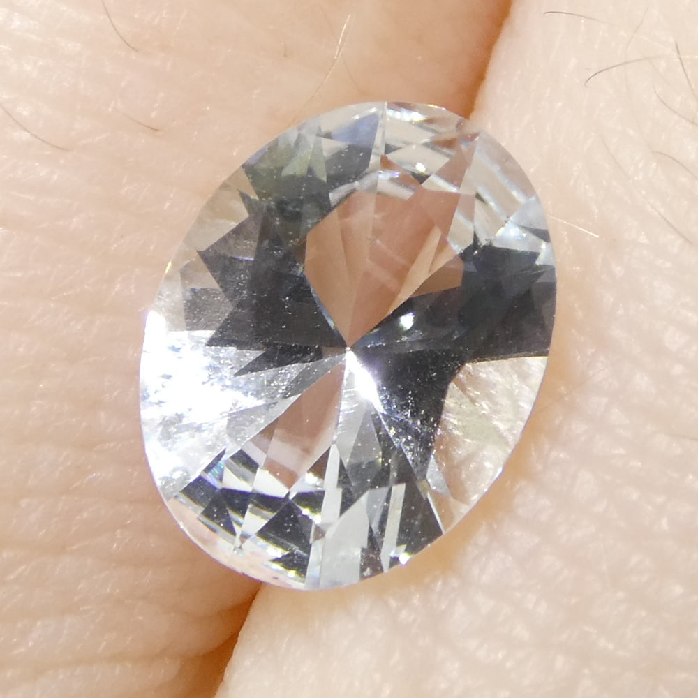 1.38ct Oval Blue Aquamarine from Brazil, unheated natural gemstone by SkyJems, premium Canadian gem specialists since 1967