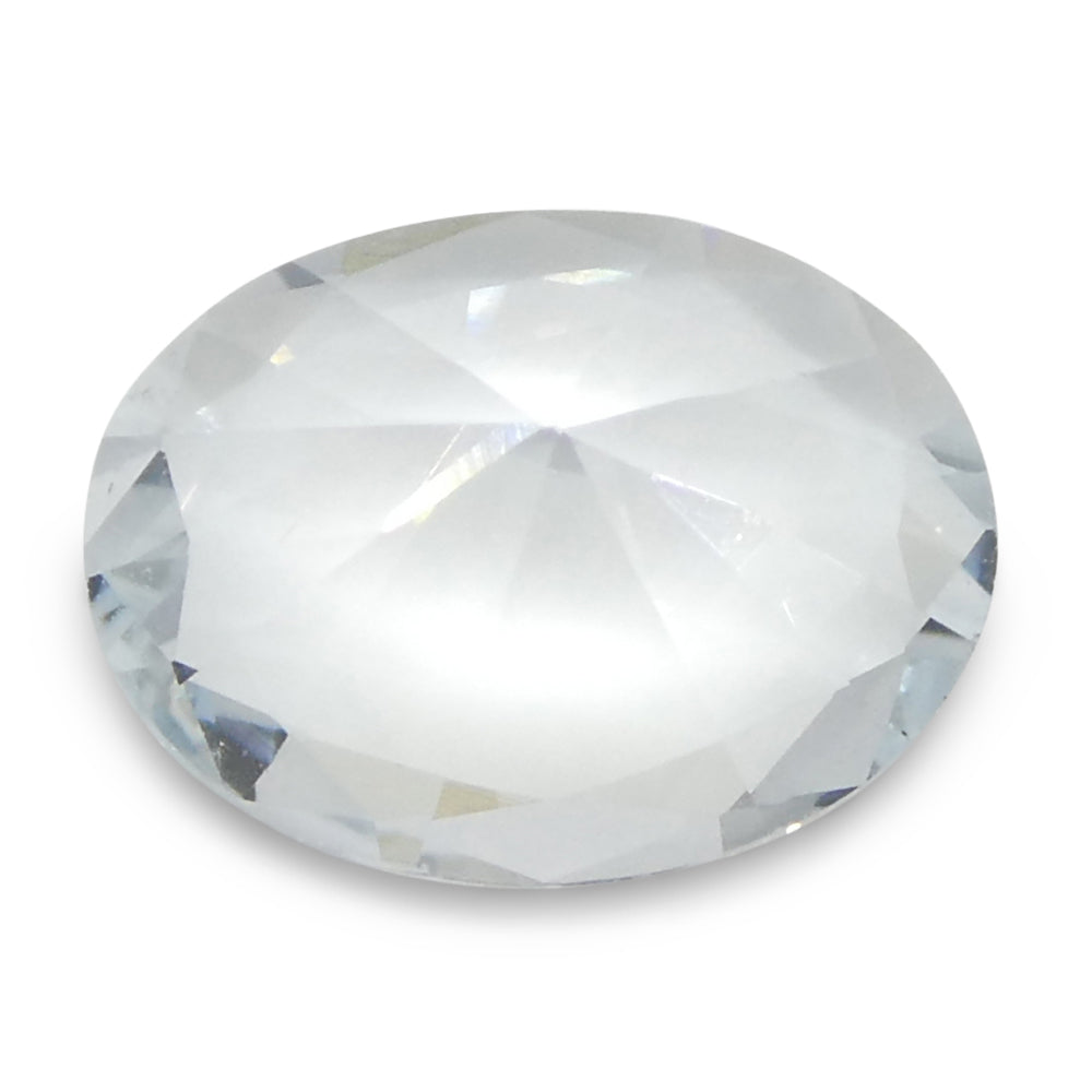 1.38ct Oval Blue Aquamarine from Brazil, unheated natural gemstone by SkyJems, premium Brazilian beryl with brilliant cut