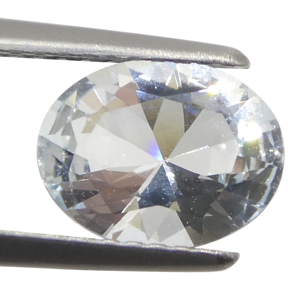 1.38ct Oval Blue Aquamarine from Brazil, unheated natural gemstone by SkyJems, premium Canadian colored gem specialists
