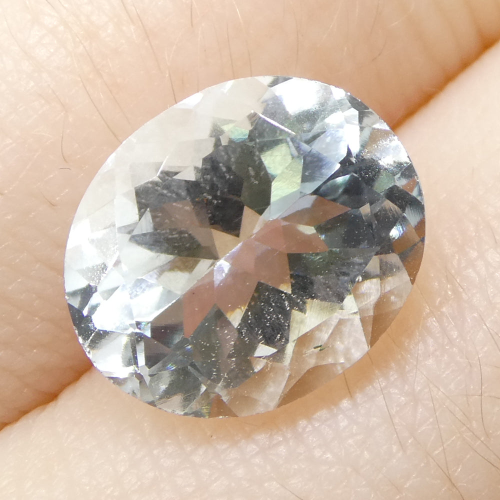 4.59ct Oval Blue Aquamarine from Brazil Unheated - Skyjems Wholesale Gemstones