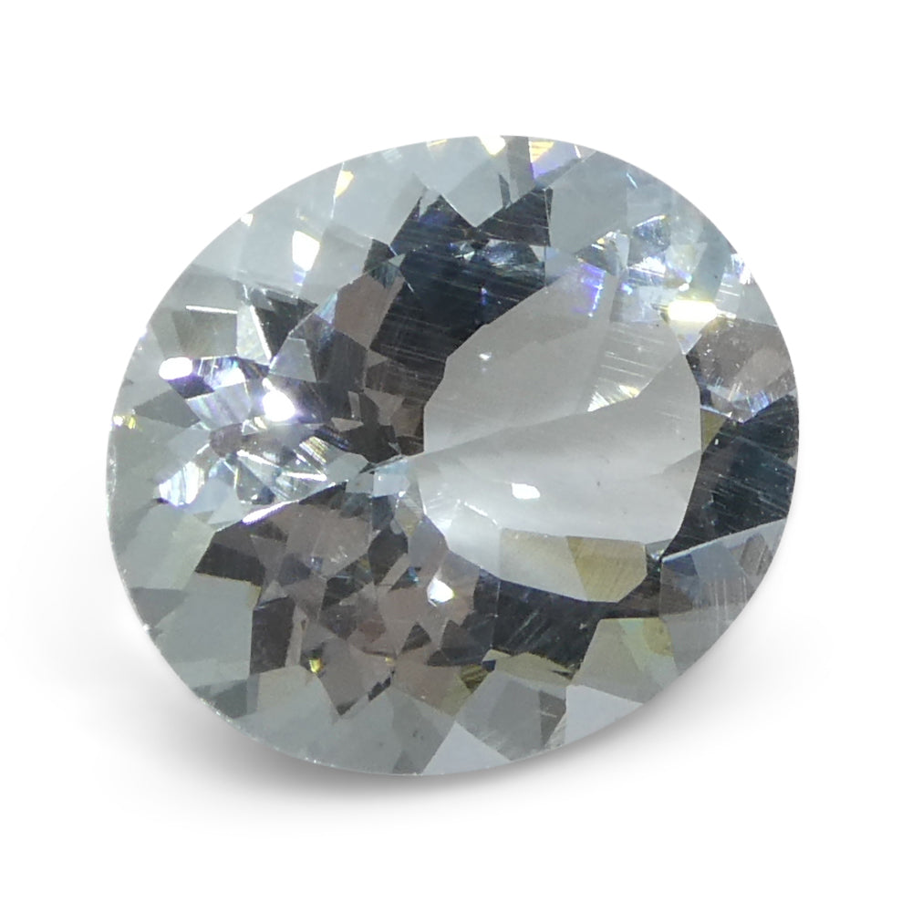 3.48ct Brazilian Blue Oval Aquamarine, unheated natural gemstone from SkyJems premium loose gem collection