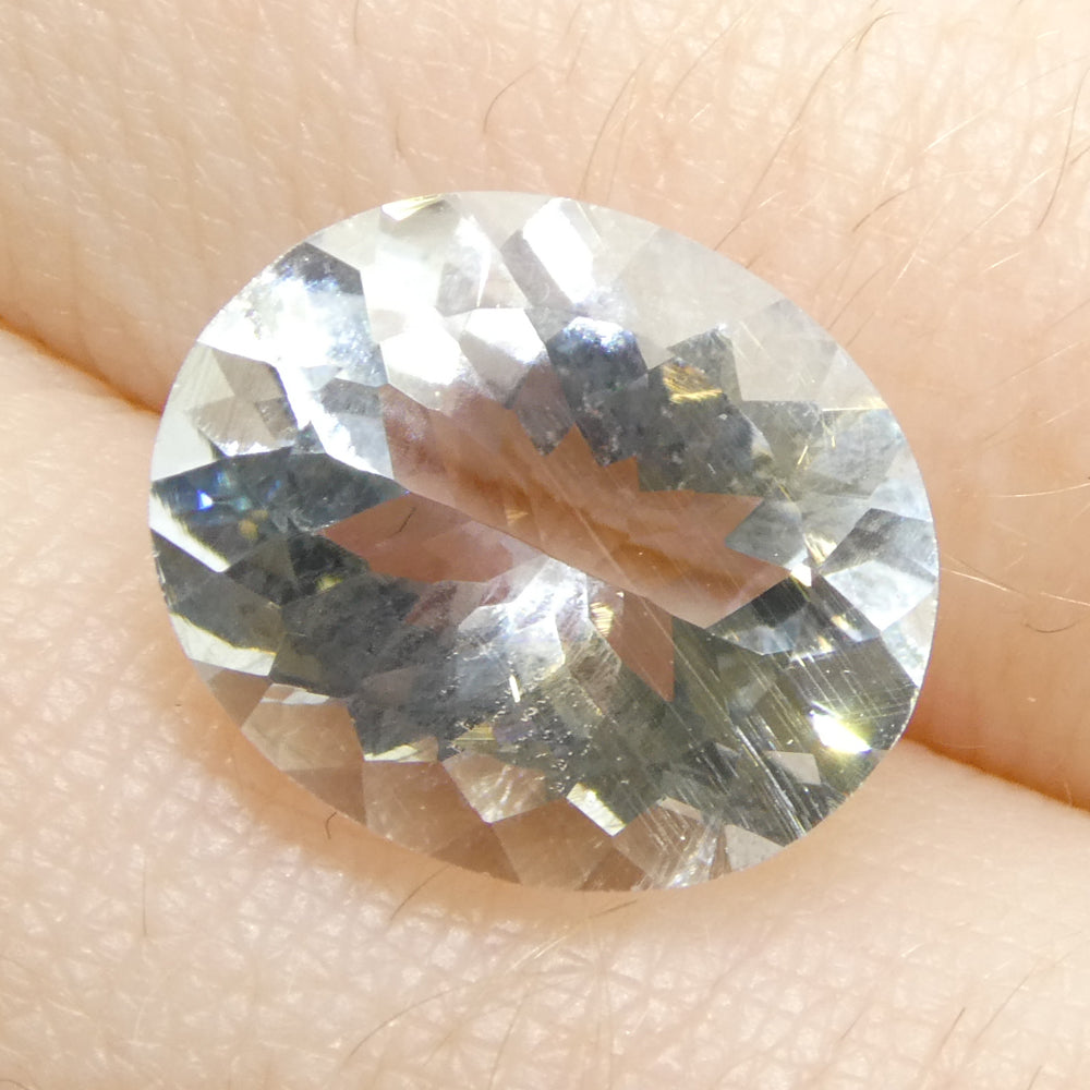 3.48ct Brazilian Blue Aquamarine Oval Gemstone from SkyJems Rare Unheated Natural Beryl Collection