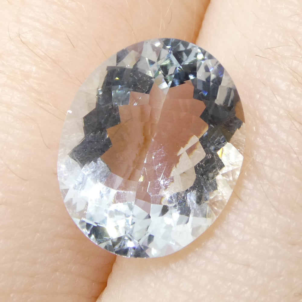 3.84ct Oval Blue Aquamarine from Brazil, unheated natural gemstone by SkyJems, premium Canadian gem specialists since 1967
