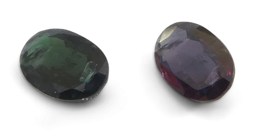 0.49ct Oval Bluish Green to Pinkish Purple Alexandrite from India - Skyjems Wholesale Gemstones