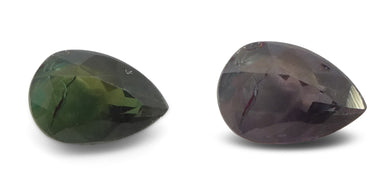 0.63ct Pear Bluish Green to Pinkish Purple Alexandrite from India - Skyjems Wholesale Gemstones