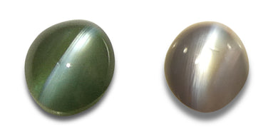 0.64ct Oval Cabochon Yellowish Green to Pink-Purple Cat's Eye Alexandrite from India - Skyjems Wholesale Gemstones