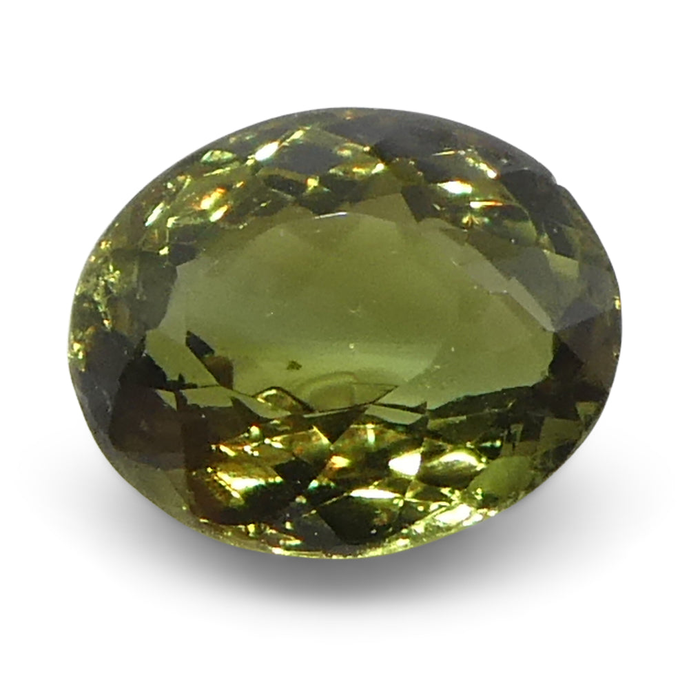 0.54ct Oval Yellowish Green to Yellowish Brown Alexandrite from Sri Lanka, Unheated - Skyjems Wholesale Gemstones