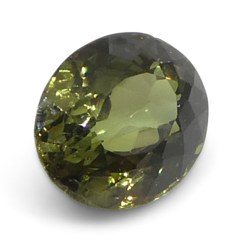 0.54ct Oval Yellowish Green to Yellowish Brown Alexandrite from Sri Lanka, Unheated