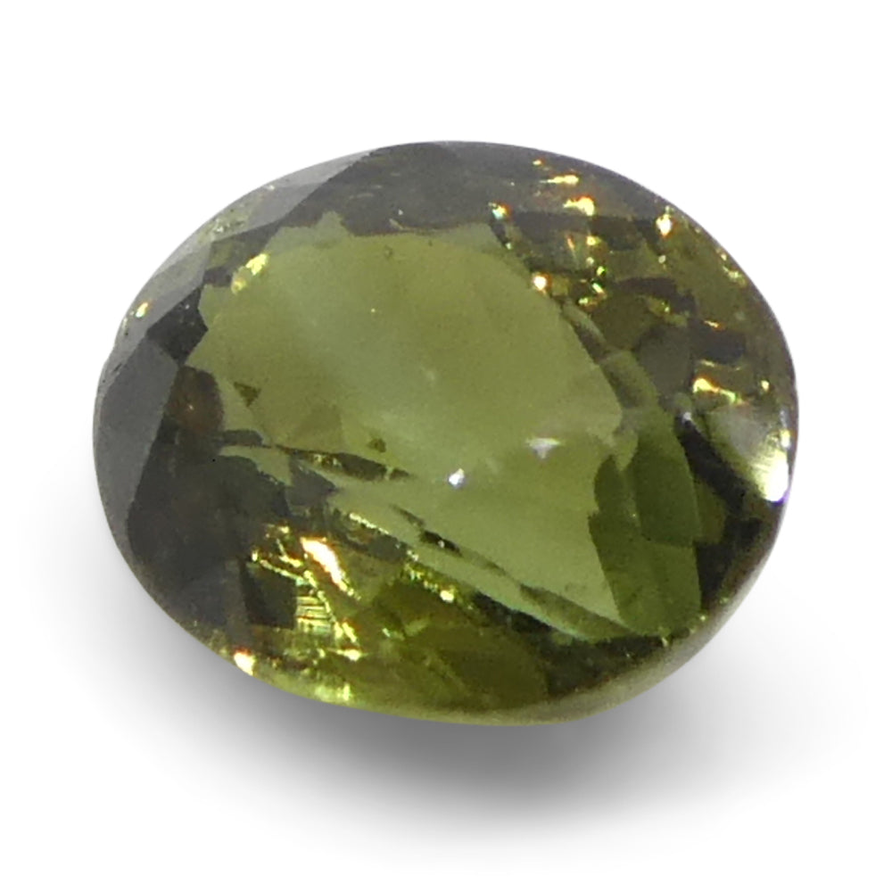 0.54ct Oval Yellowish Green to Yellowish Brown Alexandrite from Sri Lanka, Unheated - Skyjems Wholesale Gemstones