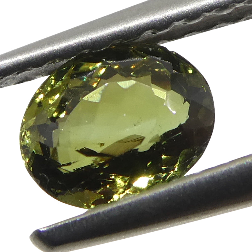 0.54ct Oval Yellowish Green to Yellowish Brown Alexandrite from Sri Lanka, Unheated - Skyjems Wholesale Gemstones