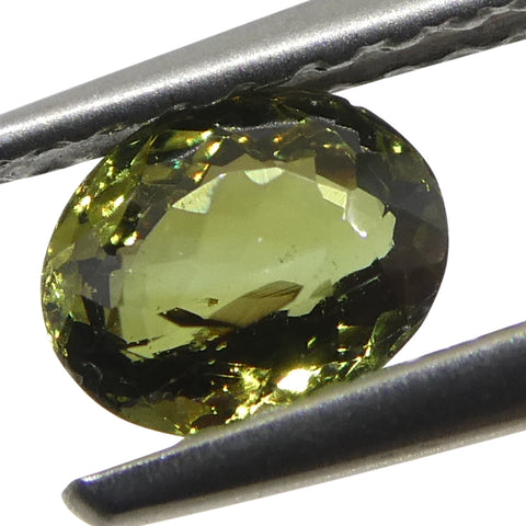 0.54ct Oval Yellowish Green to Yellowish Brown Alexandrite from Sri Lanka, Unheated