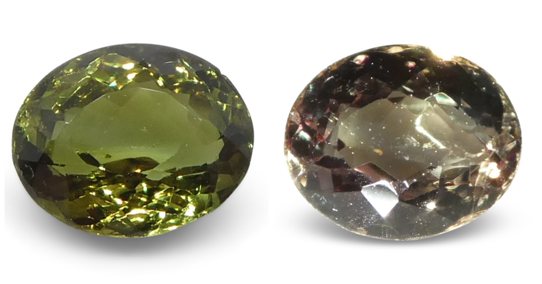 0.54ct Oval Yellowish Green to Yellowish Brown Alexandrite from Sri Lanka, Unheated - Skyjems Wholesale Gemstones