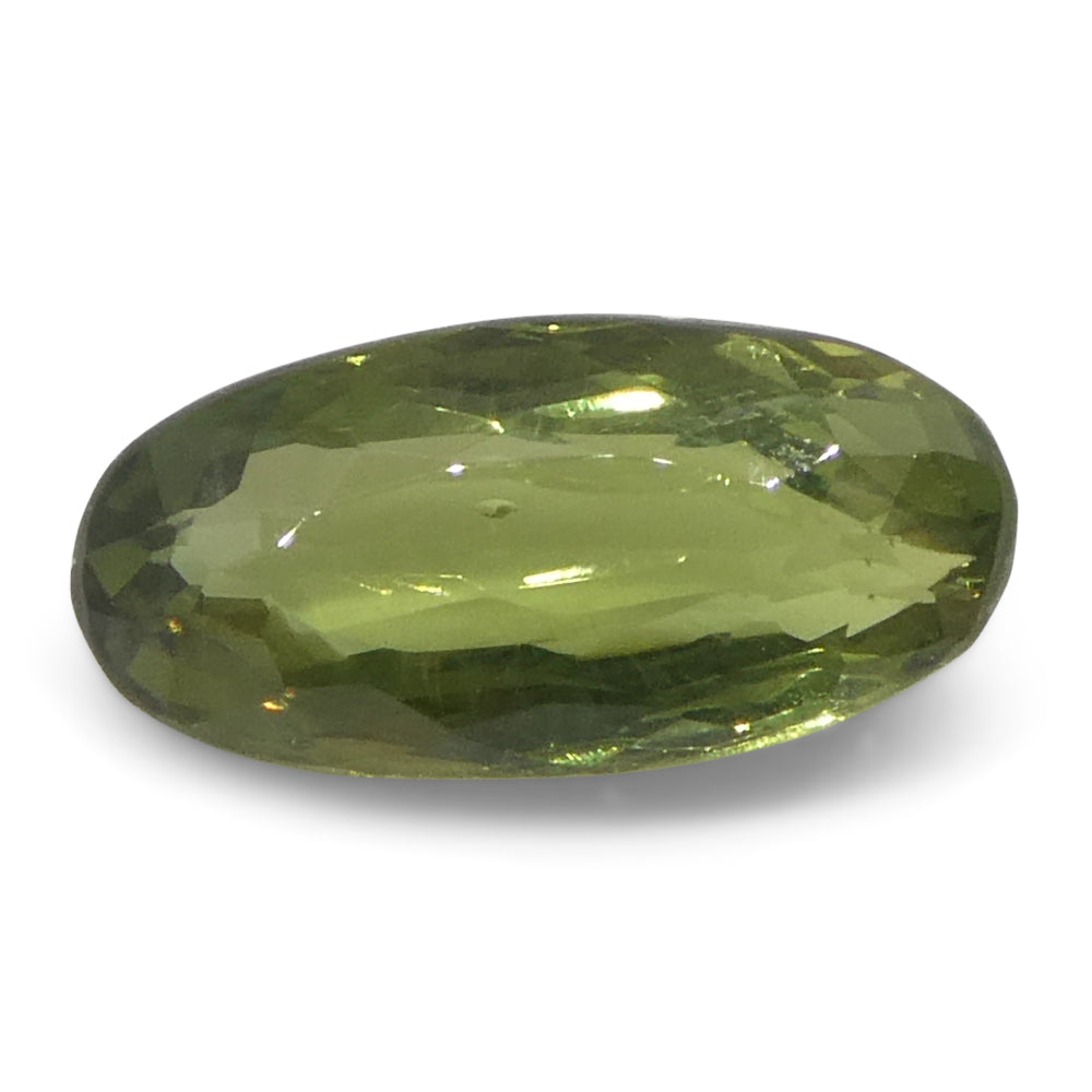 Alexandrite 0.83 cts 7.83 x 3.77 x 3.09 mm Oval Yellowish Green changing to Yellowish Brown  $830