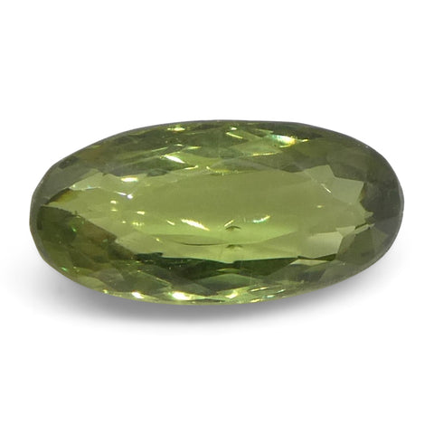 0.83ct Oval Yellowish Green to Yellowish Brown Alexandrite from Sri Lanka, Unheated