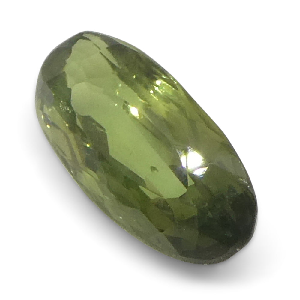 0.83ct Oval Yellowish Green to Yellowish Brown Alexandrite from Sri Lanka, Unheated - Skyjems Wholesale Gemstones