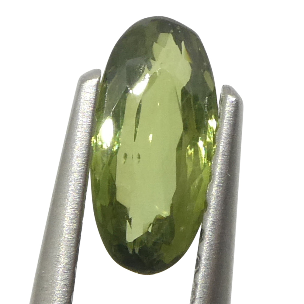 0.83ct Oval Yellowish Green to Yellowish Brown Alexandrite from Sri Lanka, Unheated - Skyjems Wholesale Gemstones