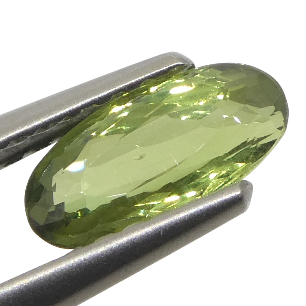 0.83ct Oval Yellowish Green to Yellowish Brown Alexandrite from Sri Lanka, Unheated - Skyjems Wholesale Gemstones