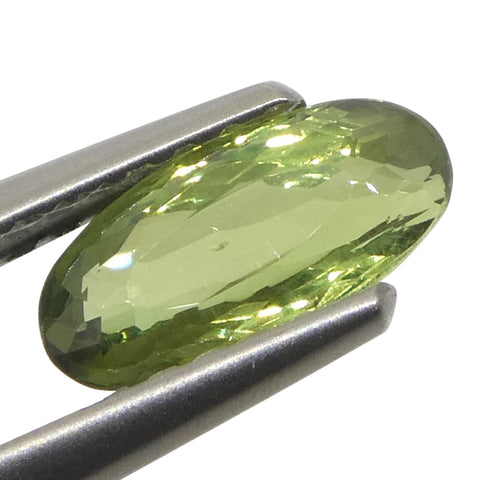 0.83ct Oval Yellowish Green to Yellowish Brown Alexandrite from Sri Lanka, Unheated