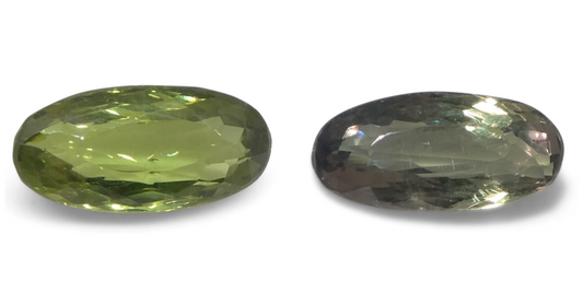 0.83ct Oval Yellowish Green to Yellowish Brown Alexandrite from Sri Lanka, Unheated - Skyjems Wholesale Gemstones