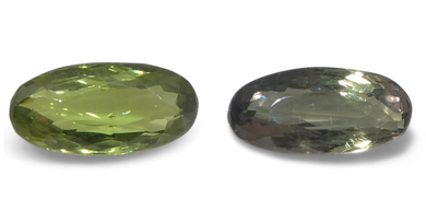 0.83ct Oval Yellowish Green to Yellowish Brown Alexandrite from Sri Lanka, Unheated