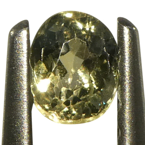 0.21ct Oval Yellowish Green to Yellowish Brown Alexandrite from Sri Lanka, Unheated