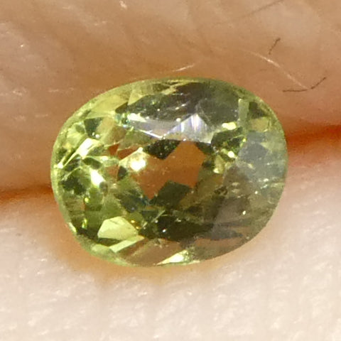 0.21ct Oval Yellowish Green to Yellowish Brown Alexandrite from Sri Lanka, Unheated