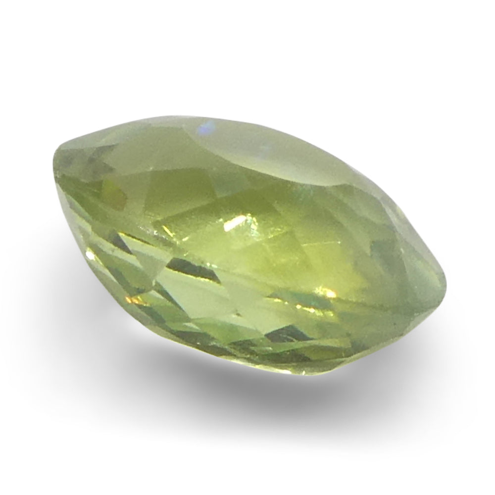 0.9ct Oval Yellowish Green to Greenish Yellow Alexandrite from Sri Lanka, Unheated - Skyjems Wholesale Gemstones