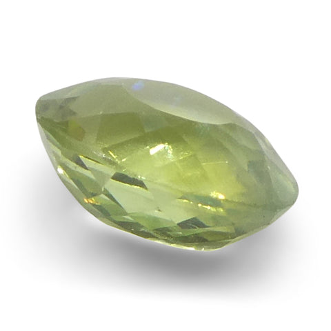 0.9ct Oval Yellowish Green to Greenish Yellow Alexandrite from Sri Lanka, Unheated