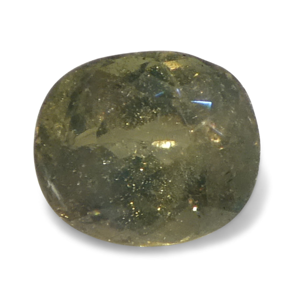 0.6ct Oval Yellowish Green to Greenish Yellow Alexandrite from Sri Lanka, Unheated - Skyjems Wholesale Gemstones