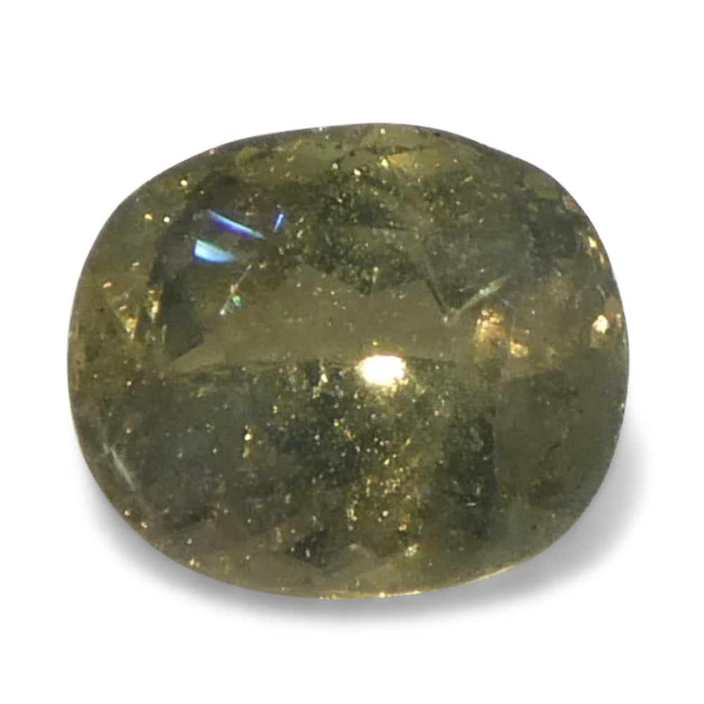 0.6ct Oval Yellowish Green to Greenish Yellow Alexandrite from Sri Lanka, Unheated - Skyjems Wholesale Gemstones