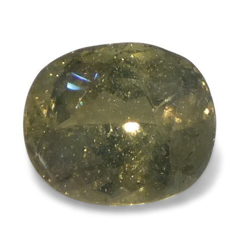 0.6ct Oval Yellowish Green to Greenish Yellow Alexandrite from Sri Lanka, Unheated