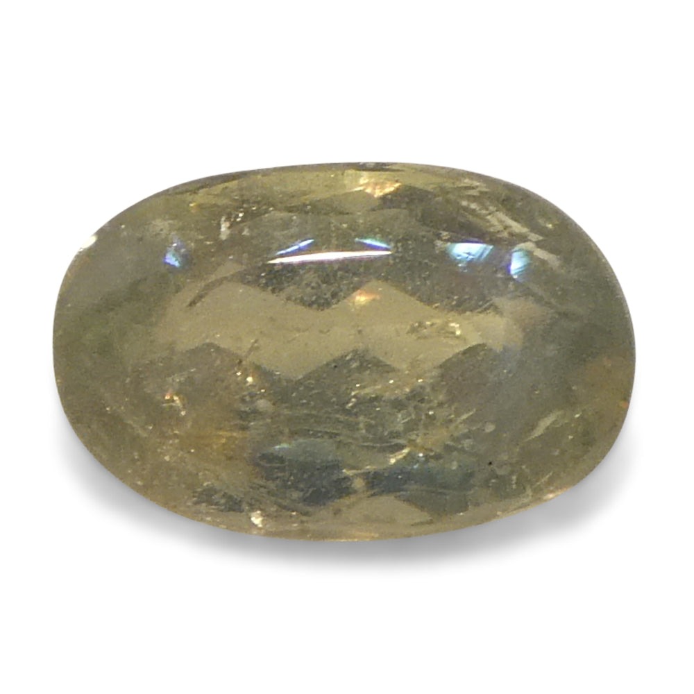 0.64ct Oval Yellowish Green to Greenish Yellow Alexandrite from Sri Lanka, Unheated - Skyjems Wholesale Gemstones