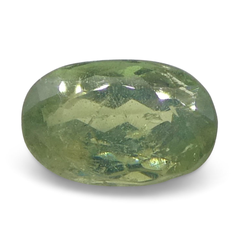 0.64ct Oval Yellowish Green to Greenish Yellow Alexandrite from Sri Lanka, Unheated - Skyjems Wholesale Gemstones