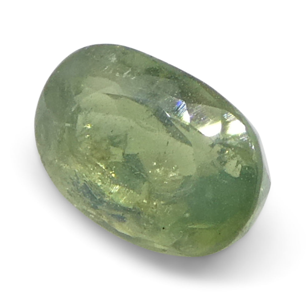 0.64ct Oval Yellowish Green to Greenish Yellow Alexandrite from Sri Lanka, Unheated - Skyjems Wholesale Gemstones