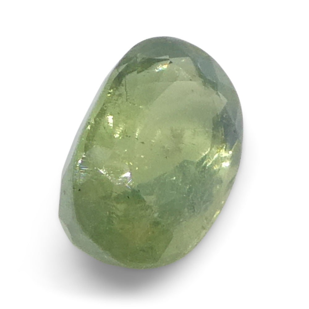 0.64ct Oval Yellowish Green to Greenish Yellow Alexandrite from Sri Lanka, Unheated - Skyjems Wholesale Gemstones