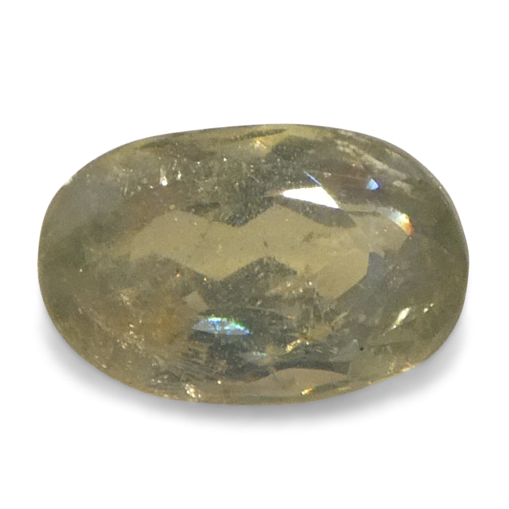 0.64ct Oval Yellowish Green to Greenish Yellow Alexandrite from Sri Lanka, Unheated - Skyjems Wholesale Gemstones