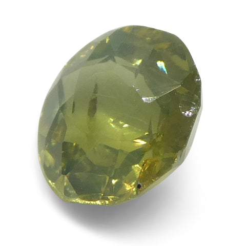 0.63ct Round Yellowish Green to Yellowish Brown Alexandrite from Sri Lanka, Unheated