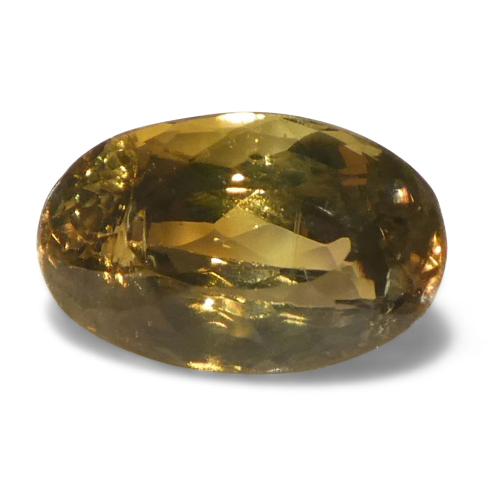 1.02ct Oval Yellowish Green to Yellowish Brown Alexandrite from Sri Lanka, Unheated - Skyjems Wholesale Gemstones