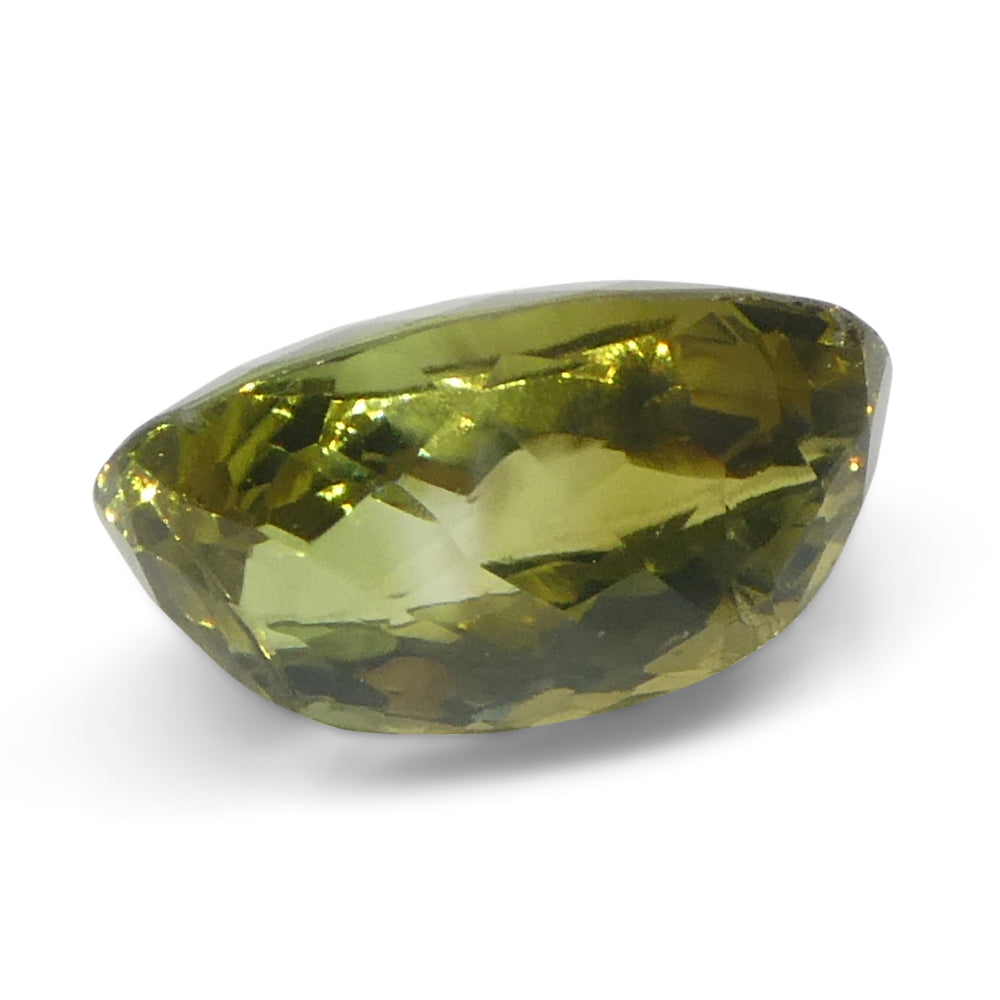 1.02ct Oval Yellowish Green to Yellowish Brown Alexandrite from Sri Lanka, Unheated - Skyjems Wholesale Gemstones