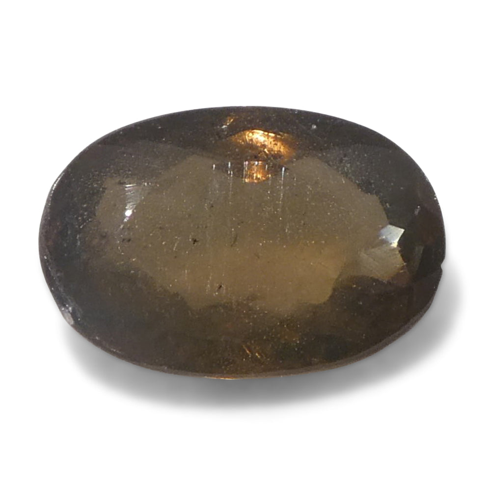 0.72ct Oval Yellowish Green to Yellowish Brown Alexandrite from Sri Lanka, Unheated - Skyjems Wholesale Gemstones