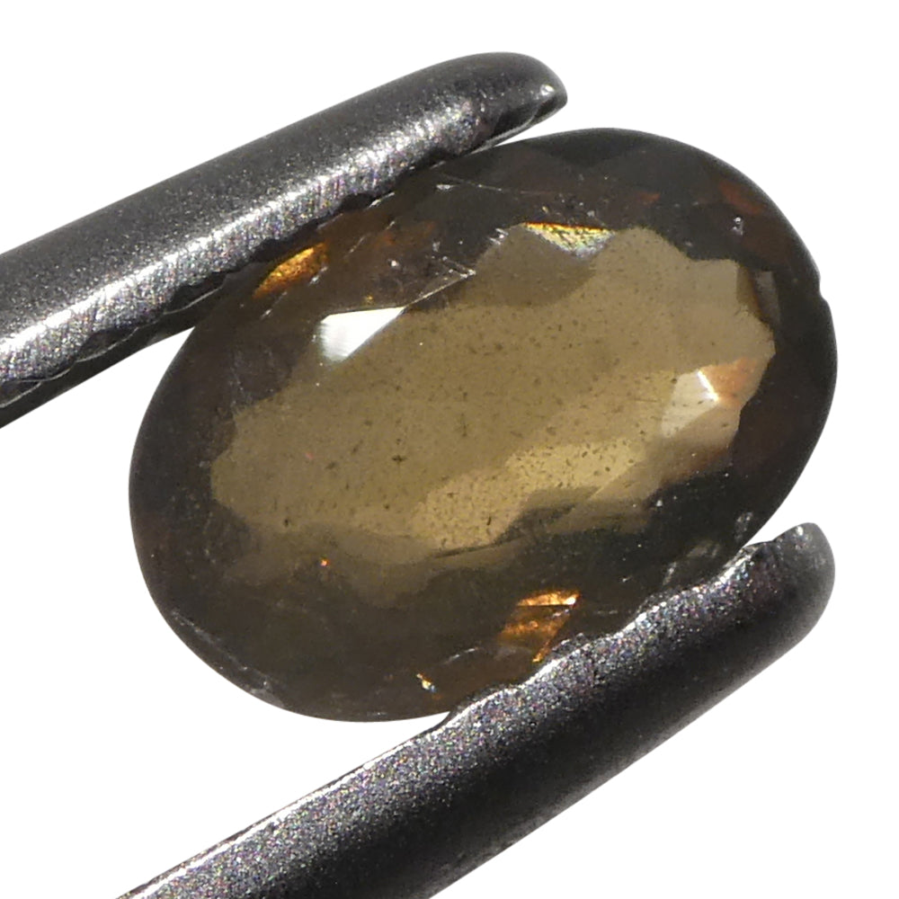 0.72ct Oval Yellowish Green to Yellowish Brown Alexandrite from Sri Lanka, Unheated - Skyjems Wholesale Gemstones